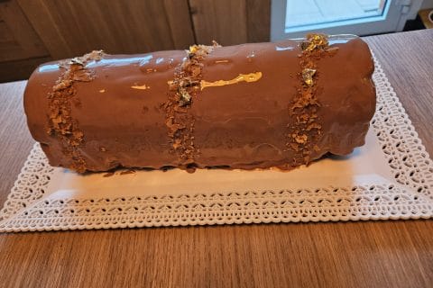 Cliquez pour zoomer ! Bûche mousse au chocolat Thermomix par christpecq