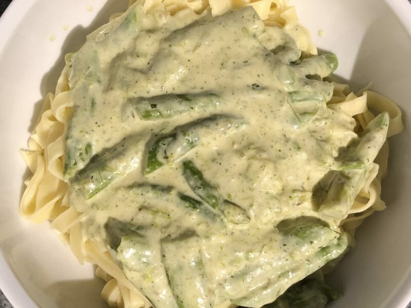 Cliquez pour zoomer ! Tagliatelles aux asperges vertes Thermomix par Chris