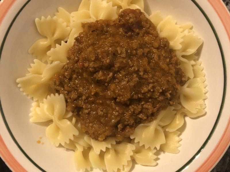 Cliquez pour zoomer ! Pâtes sauce bolognaise au potiron Thermomix par Chris