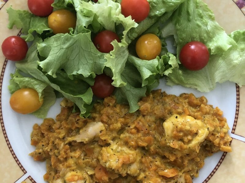 Cliquez pour zoomer ! Bouchées de poulet aux carottes Thermomix par Chris