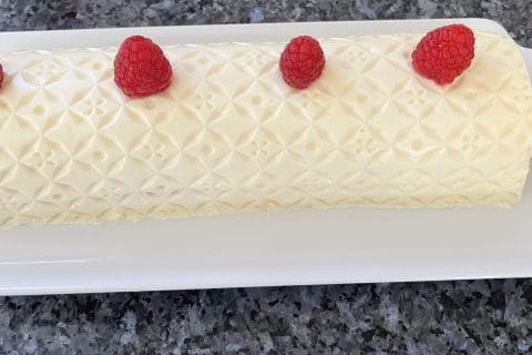 Cliquez pour zoomer ! Bûche citron et framboises Thermomix par Chris