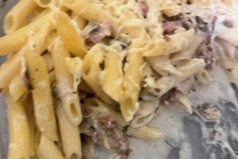 Cliquez pour zoomer ! Gratin de pennes aux champignons Thermomix par emiliedel