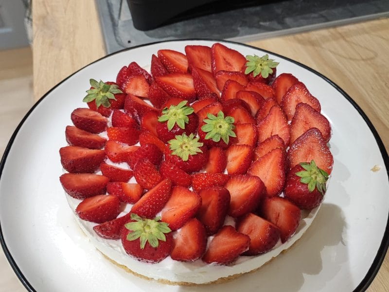Cliquez pour zoomer ! Tarte aux fraises sans cuisson Thermomix par Eldo