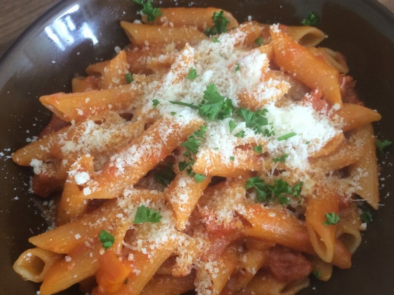 Cliquez pour zoomer ! Penne au chorizo Thermomix par ophelie_70