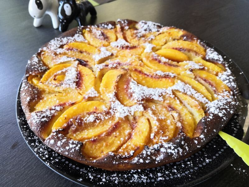 Cliquez pour zoomer ! Clafoutis aux pêches Thermomix par tichangeline