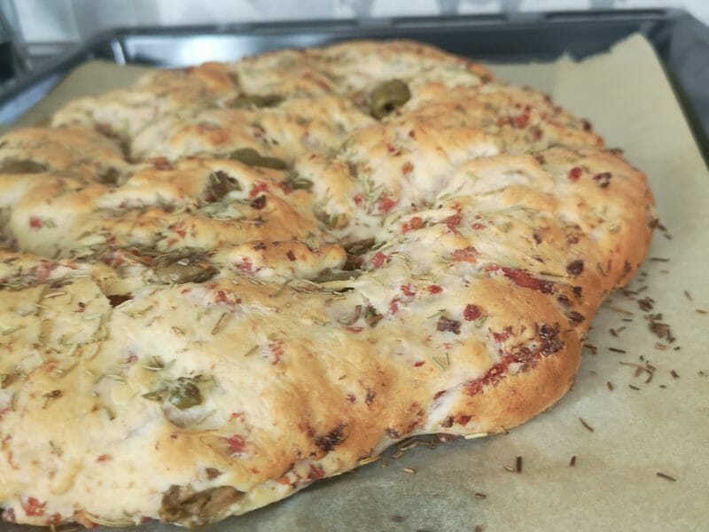 Cliquez pour zoomer ! Fougasse olives et lardons Thermomix par maribo92