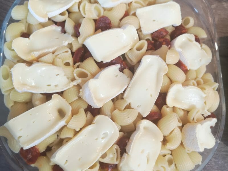 Cliquez pour zoomer ! Gratin de macaroni reblochon et chorizo Thermomix par maribo92