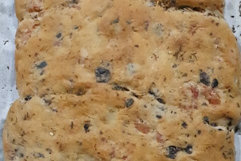 Cliquez pour zoomer ! Fougasse olives et lardons Thermomix par maurine_11