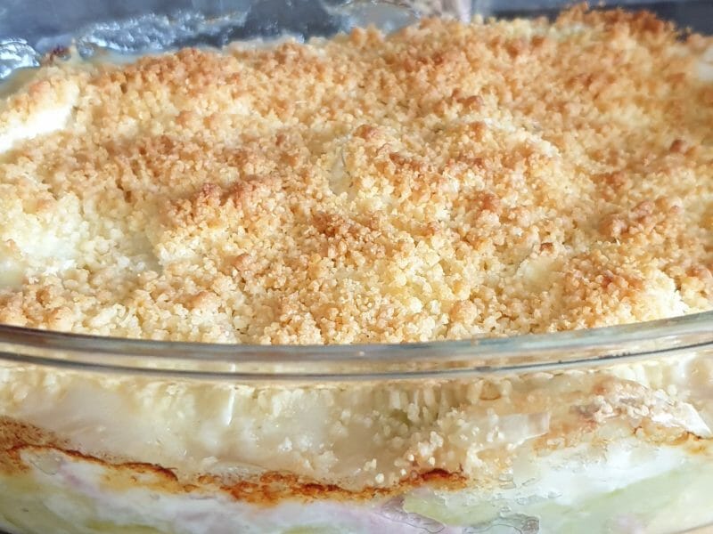 Cliquez pour zoomer ! Crumble courgettes, chèvre et lardons Thermomix par ophelie_71