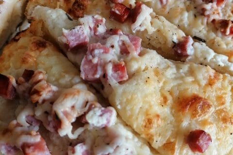 Cliquez pour zoomer ! Fougasse chèvre et lardons Thermomix par Marjo