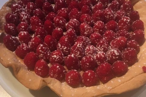 Cliquez pour zoomer ! Tartelettes framboises sur crème d’amande et pistache au Thermomix