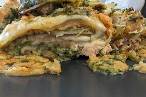 Cliquez pour zoomer ! Lasagnes au saumon et aux épinards Thermomix par Cahuet