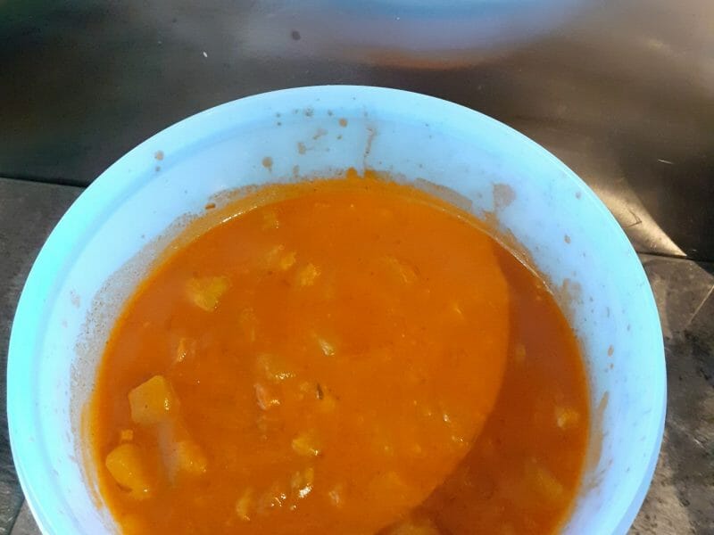 Cliquez pour zoomer ! Concombre cuit lardons tomate paprika Thermomix par celimen54