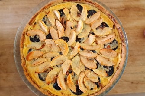 Cliquez pour zoomer ! Tarte au boudin noir et aux pommes Thermomix par vanou58