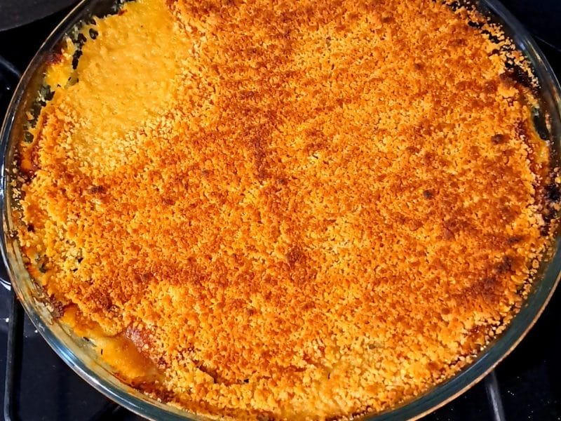 Cliquez pour zoomer ! Crumble poulet, courgettes et parmesan Thermomix par vanou58