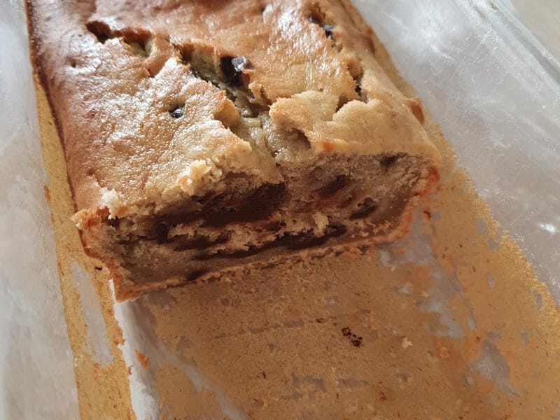 Cliquez pour zoomer ! Cake banane et pépites de chocolat Thermomix par delphinecinq