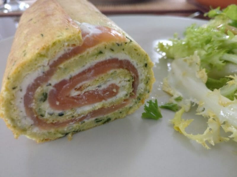 Cliquez pour zoomer ! Roulé aux courgettes et au saumon fumé Thermomix par JoJo1604