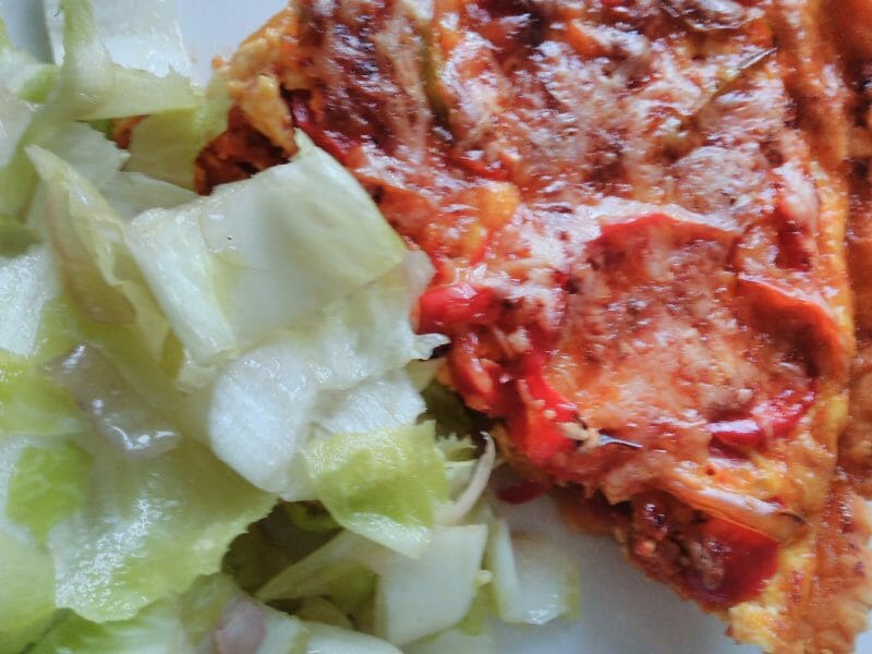 Cliquez pour zoomer ! Quiche poivrons et chorizo Thermomix par marie-eric