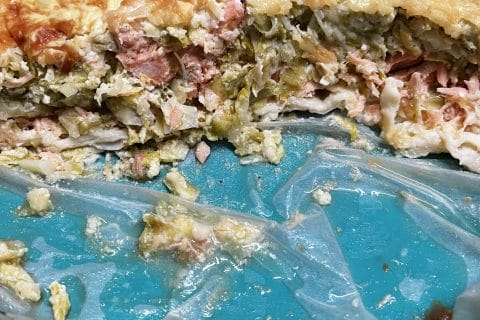 Cliquez pour zoomer ! Quiche poireaux et saumon Thermomix par DELAPORTE