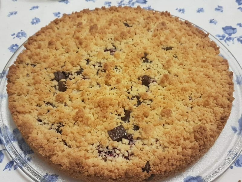 Cliquez pour zoomer ! Cookie-crumble rhubarbe framboises Thermomix par sandrapatiss