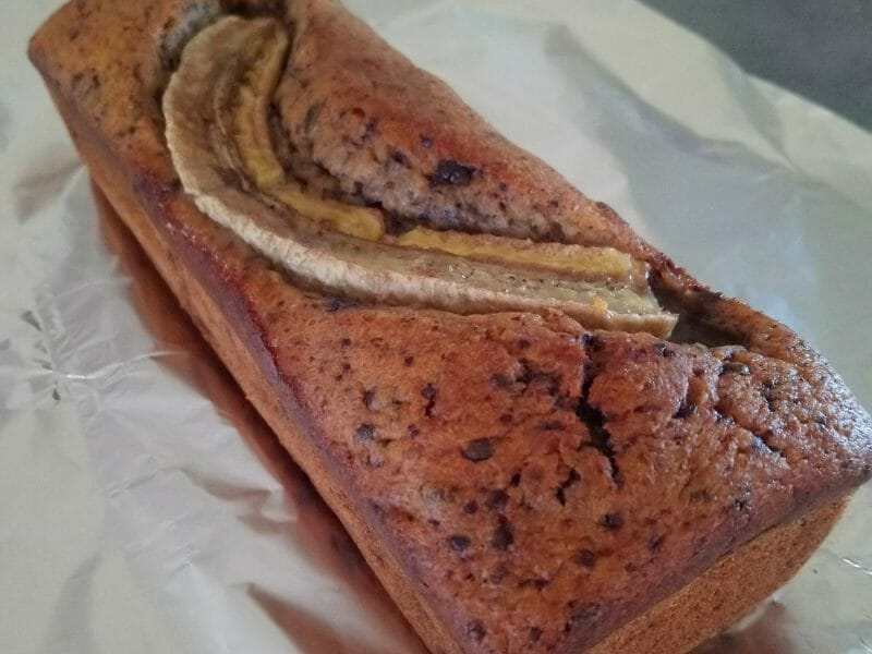 Cliquez pour zoomer ! Cake banane et pépites de chocolat Thermomix par sandrapatiss