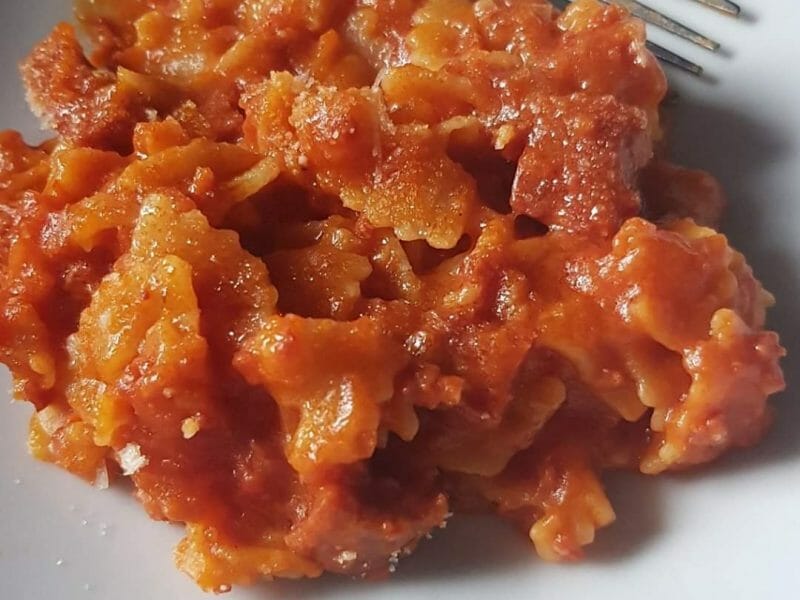 Cliquez pour zoomer ! Penne au chorizo Thermomix par jess151083