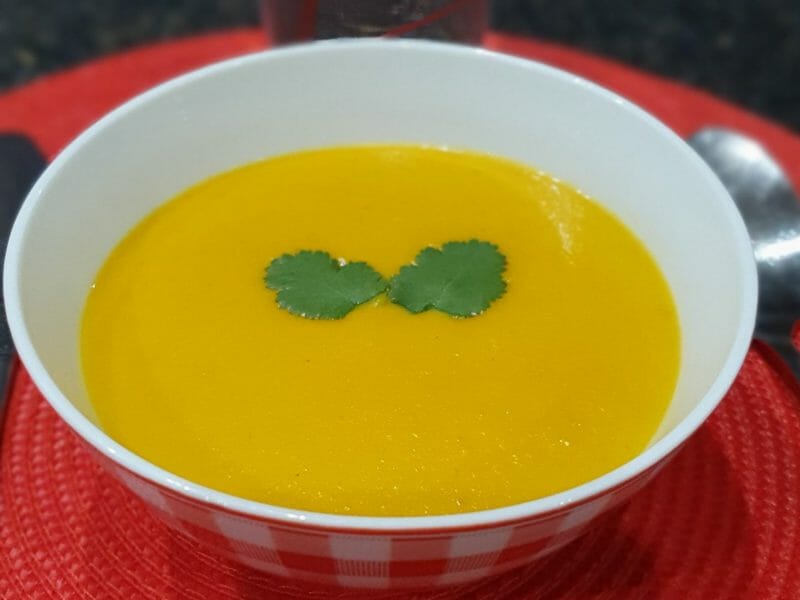 Velouté de patate douce au lait de coco au Thermomix - Cookomix