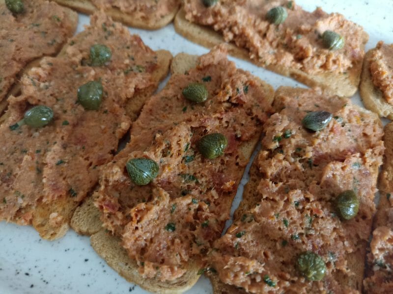 Cliquez pour zoomer ! Rillettes de thon aux tomates séchées Thermomix par Terrine