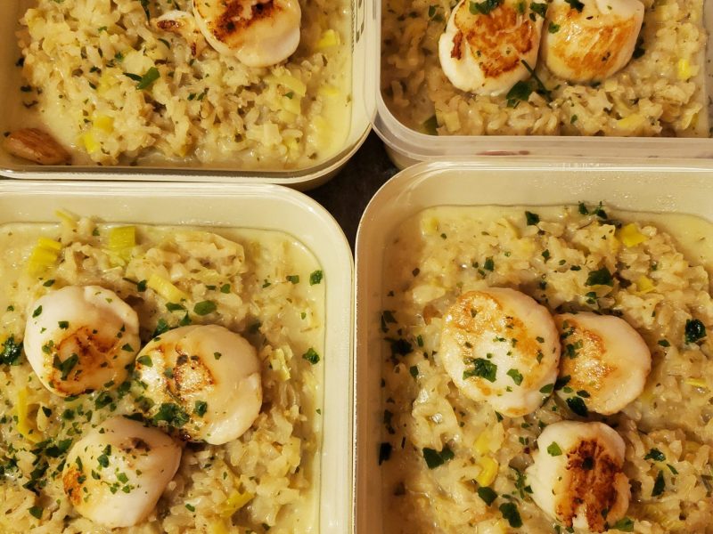 Cliquez pour zoomer ! Risotto aux Saint Jacques et poireaux Thermomix par maga9