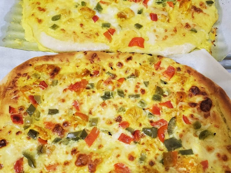 Cliquez pour zoomer ! Pizza poulet tandoori Thermomix par maga9