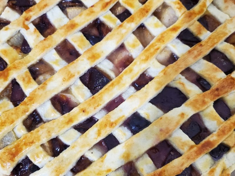 Cliquez pour zoomer ! Tarte aux prunes et poires Thermomix par maga9