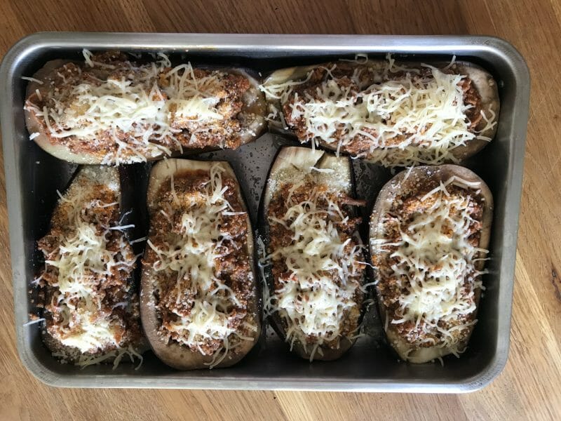 Cliquez pour zoomer ! Aubergines farcies à la viande hachée Thermomix par isarno