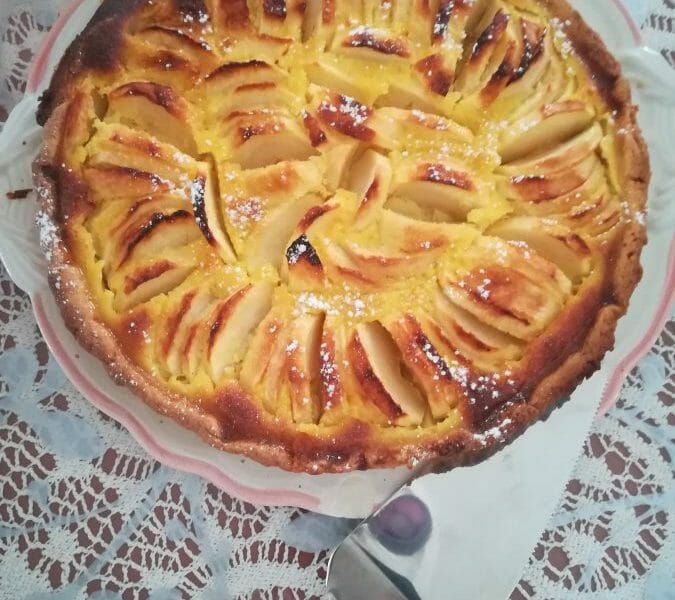 Cliquez pour zoomer ! Tarte normande aux pommes Thermomix par isarno