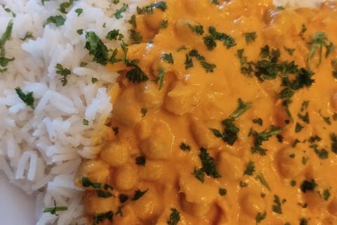 Cliquez pour zoomer ! Curry de pois chiches au lait de coco Thermomix par mariepierrecuisine