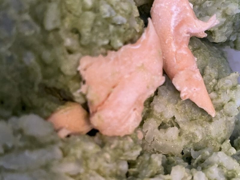 Cliquez pour zoomer ! Risotto tout vert au saumon Thermomix par SCSC