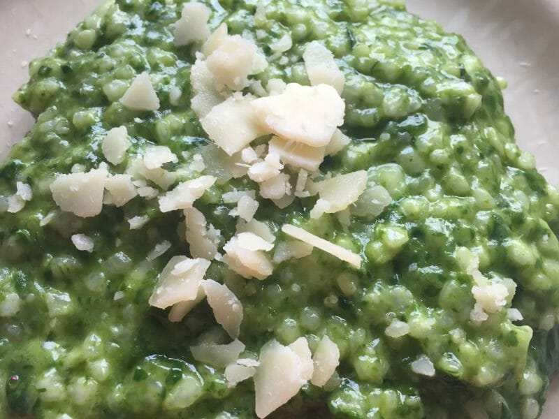 Cliquez pour zoomer ! Risotto au pesto d’épinards et basilic Thermomix par SCSC