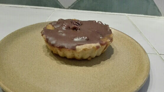 Cliquez pour zoomer ! Tarte au chocolat et cacahuètes caramélisées Thermomix par SCSC