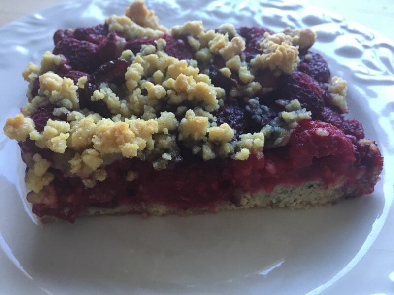 Cliquez pour zoomer ! Cookie-crumble rhubarbe framboises Thermomix par SCSC