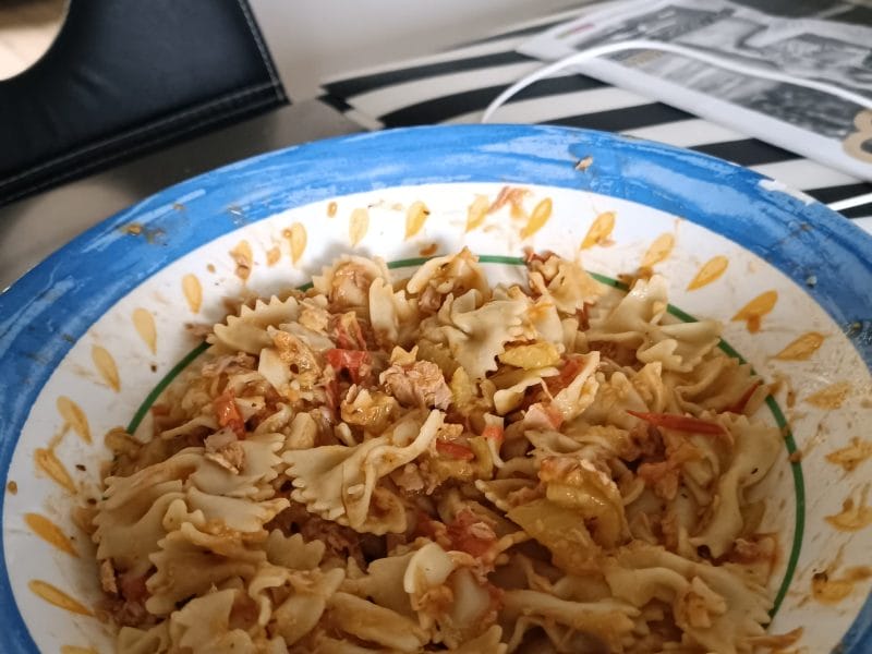 Cliquez pour zoomer ! Salade de pâtes au thon, courgettes et tomates cerises Thermomix par vero