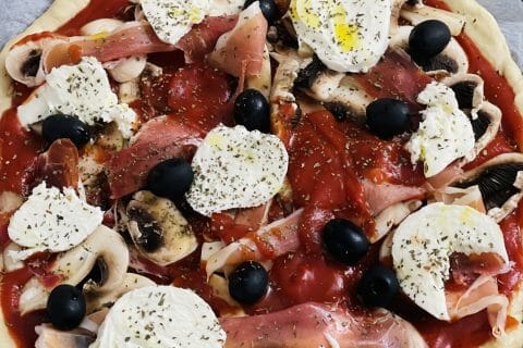 Cliquez pour zoomer ! Pizza capricciosa Thermomix par matt06