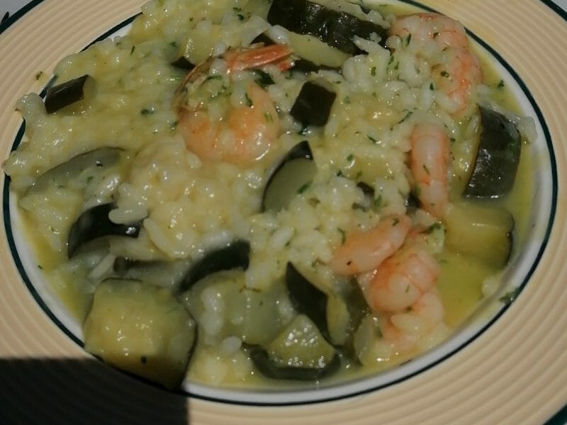 Cliquez pour zoomer ! Risotto courgettes et crevettes Thermomix par pencoat
