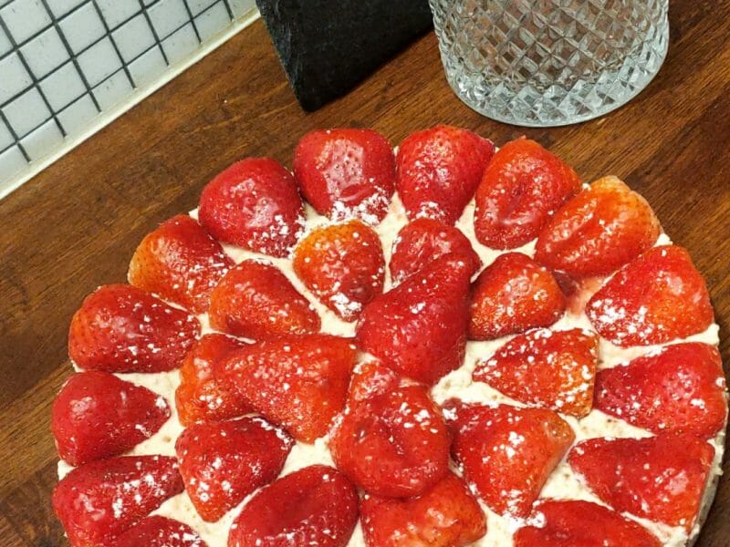 Cliquez pour zoomer ! Tarte aux fraises sans cuisson Thermomix par melisames