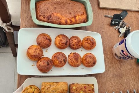 Cliquez pour zoomer ! Cake salé jambon fromage et olives Thermomix par Mag30