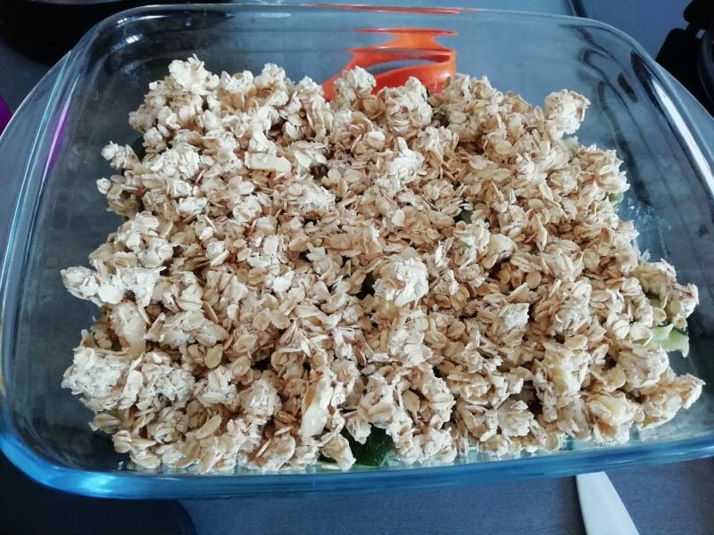 Cliquez pour zoomer ! Crumble courgettes, basilic et parmesan Thermomix par azulir