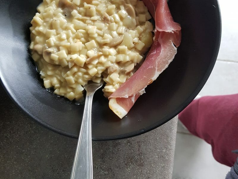 Cliquez pour zoomer ! Risotto de crozets et champignons Thermomix par Antoine - Justine