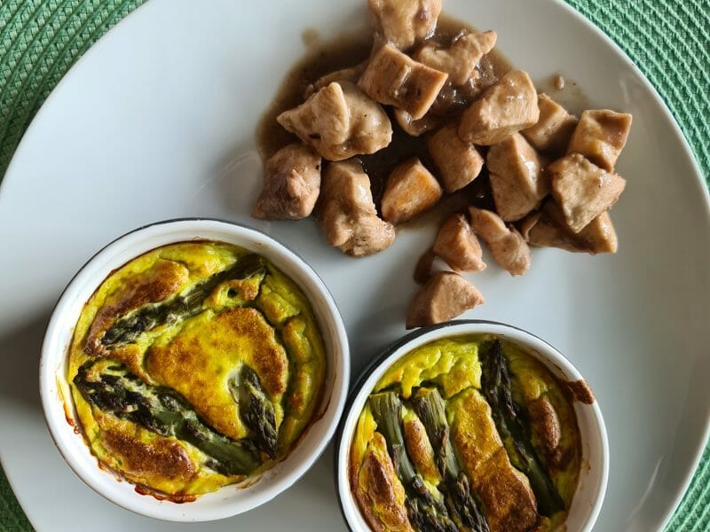 Cliquez pour zoomer ! Flan aux asperges et parmesan Thermomix par VanouX