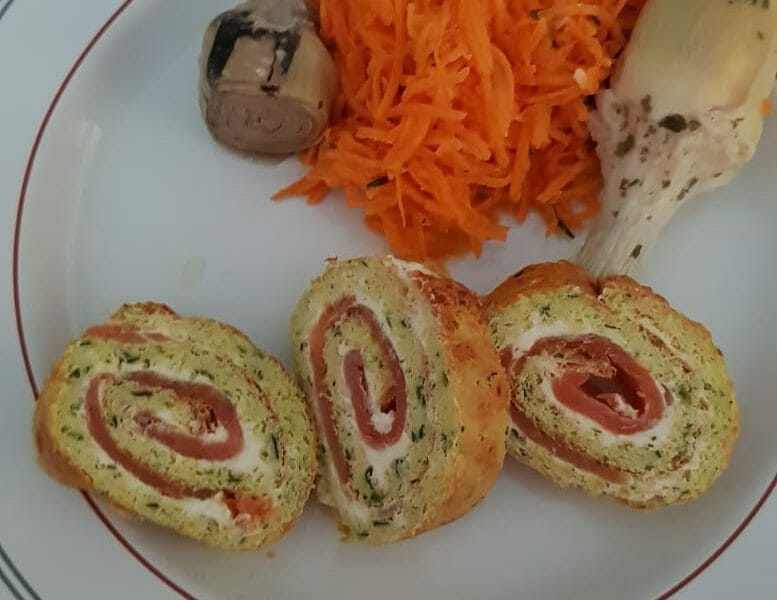 Cliquez pour zoomer ! Roulé aux courgettes et au saumon fumé Thermomix par melweb06