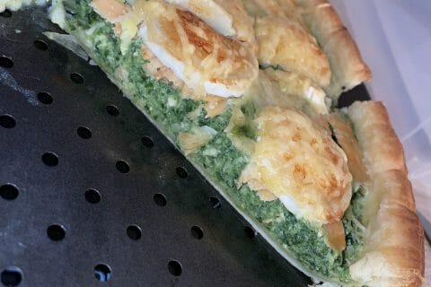 Cliquez pour zoomer ! Tarte épinards, saumon et chèvre Thermomix par geeksy