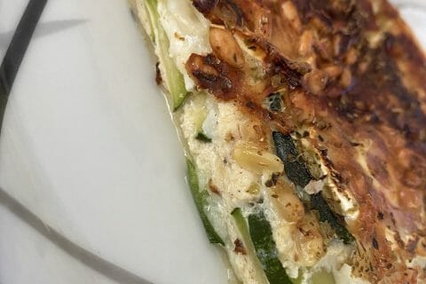 Cliquez pour zoomer ! Tarte courgettes, chèvre et pignons de pin Thermomix par geeksy