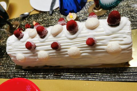 Cliquez pour zoomer ! Bûche glacée mangue et framboise Thermomix par suzyetsylvain